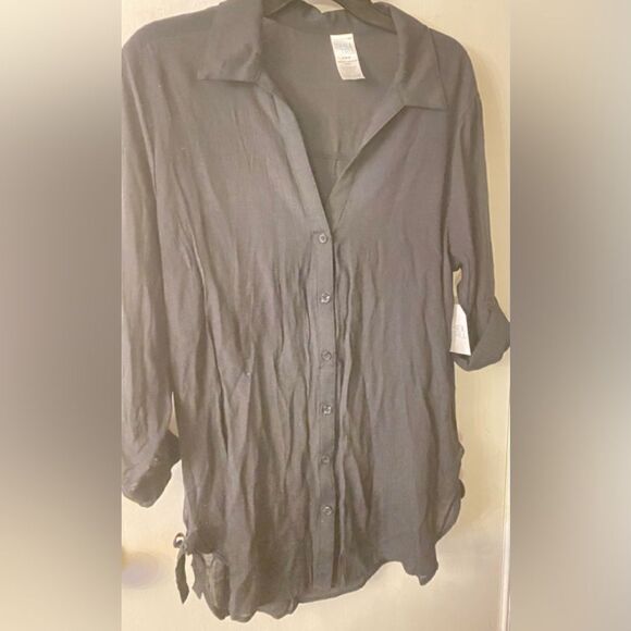 🛍️Time And Tru Women’s Cover Up Shirts with Long Sleeves Size : Small 💥 - Picture 3 of 6